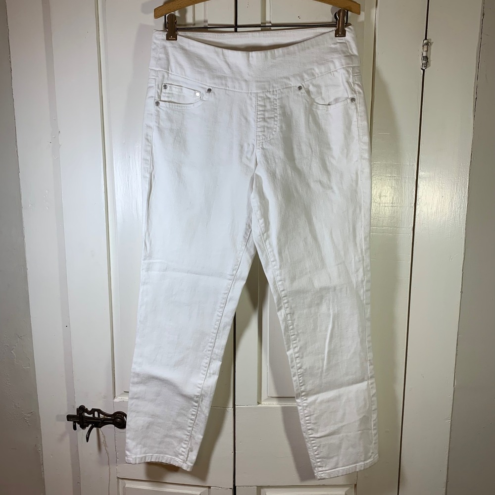 JAG Jeans Womens 6 High Rise Slim Ankle White Denim Jeans Resortwear Vacation
